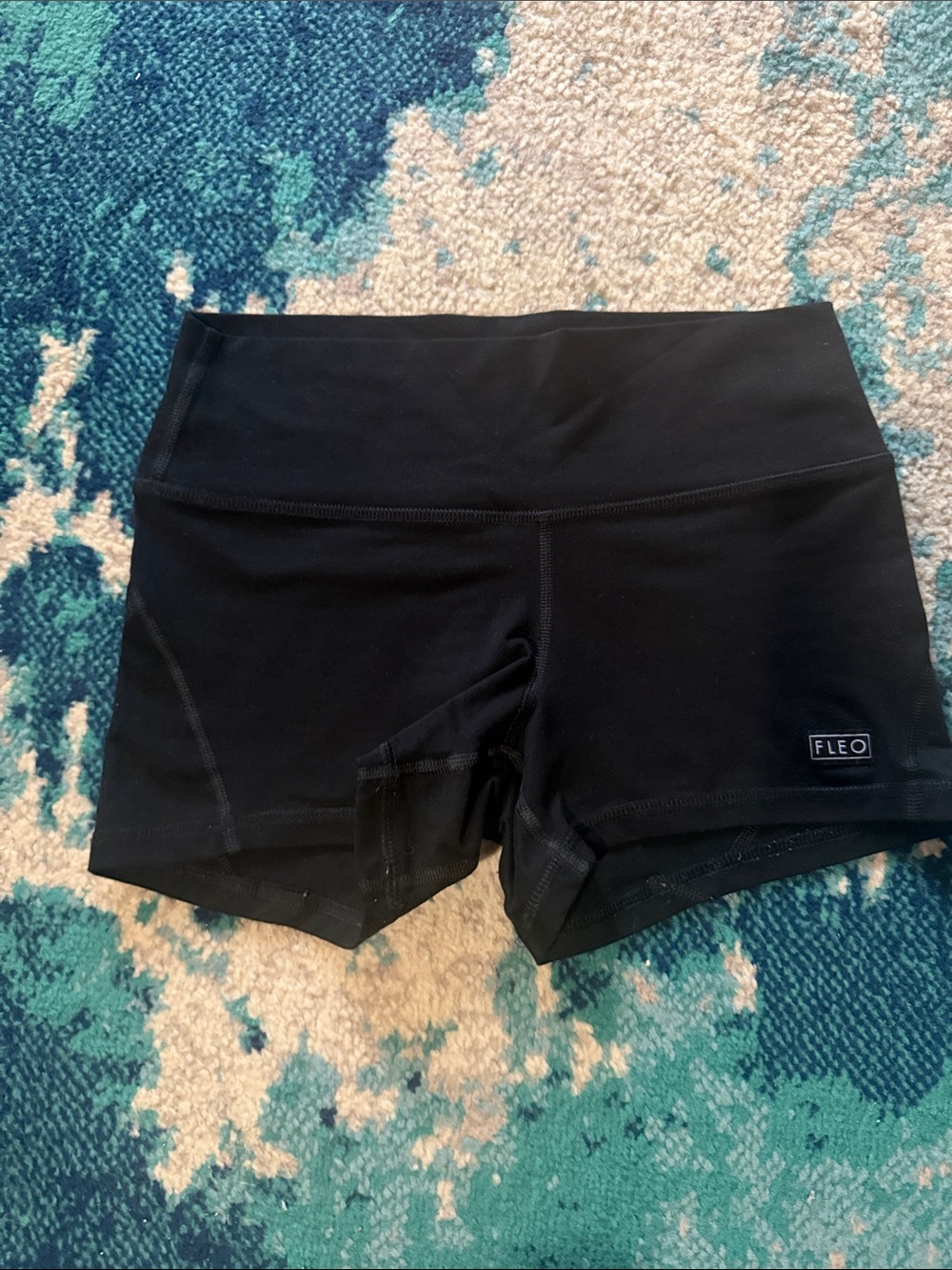 Fleo Black High-Rise Women's Shorts